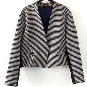 Stretch Striped Blazer Rachel Roy Navy and Gray sz XL
